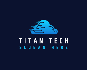 Cloud Tech Circuit logo design