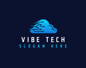 Cloud Tech Circuit logo design