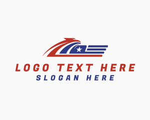 Stars And Stripes - American Eagle Bird logo design