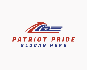 Stars And Stripes - American Eagle Patriot logo design