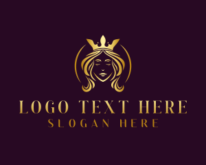 Pageant - Crown Woman Beauty logo design