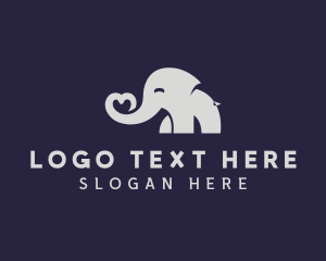 Elephant Zoo Animal logo design