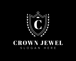 Crown - Crown Shield Emblem logo design