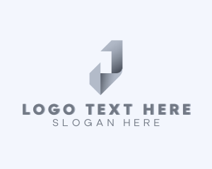 Origami - Paper Publishing Letter J logo design