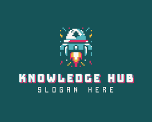 Collectibles - Gaming Spaceship Pixel logo design