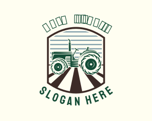 Plower - Retro Farm Tractor logo design