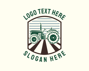 Retro Farm Tractor Logo