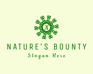 Nature Flower Spa logo design