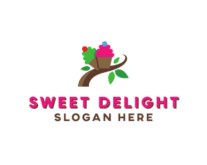 Treat - Organic Cupcake Dessert logo design