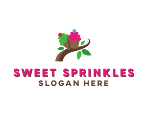 Sprinkles - Organic Cupcake Dessert logo design