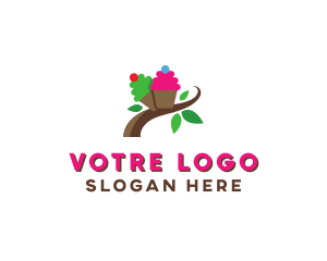 Branch - Organic Cupcake Dessert logo design