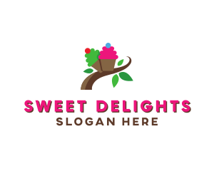 Cupcake - Organic Cupcake Dessert logo design