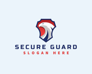 Defense - Eagle Shield Bird logo design