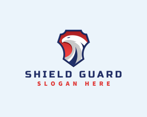 Defend - Eagle Shield Bird logo design