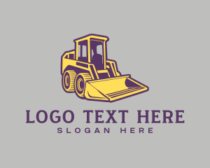Heavy Machinery - Skid Steer Mining Machinery logo design