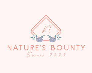 Natural Flower Badge Diamond logo design