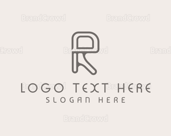 Digital Technology Letter R Logo