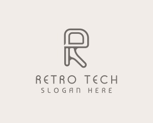 Digital Technology Letter R logo design