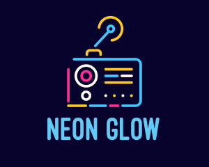 Neon Analog Radio logo design