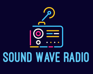 Radio Station - Neon Analog Radio logo design