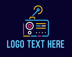 Music Editor - Neon Analog Radio logo design