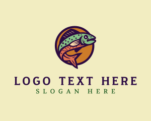 Marine - Trout Marine Fish logo design