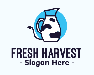 Cow Milk Pitcher logo design