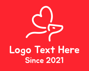 Lover - Moose Heart Line Art logo design