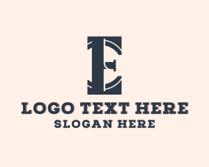Structure - Home Depot Construction Engineer Letter E logo design