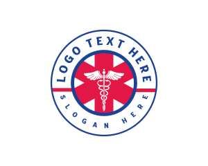 Emblem - Medical Pharmacy Caduceus logo design