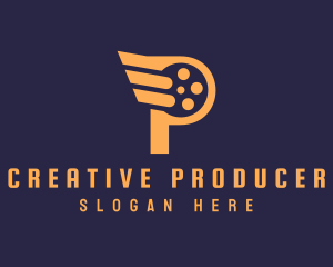 Producer - Letter P Wing Film logo design