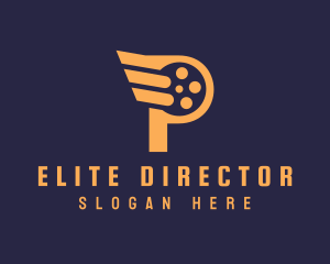 Director - Letter P Wing Film logo design