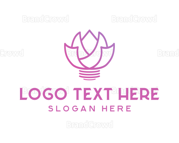 Floral Light Bulb Logo
