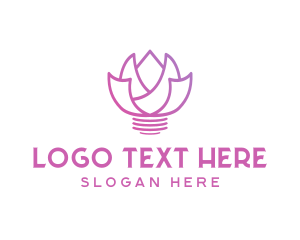 Botany - Floral Light Bulb logo design