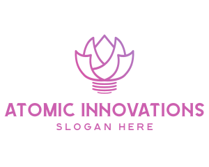 Floral Light Bulb logo design