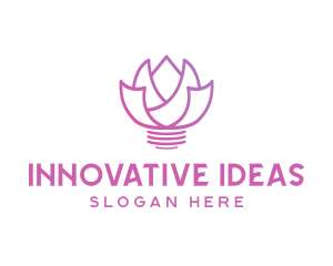 Floral Light Bulb logo design