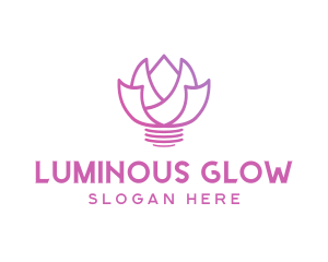 Illumination - Floral Light Bulb logo design