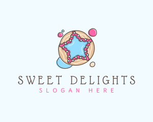 Sweet Cookie Star  logo design