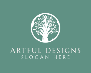 Natural Eco Tree  logo design