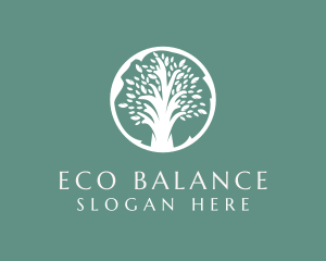 Natural Eco Tree  logo design