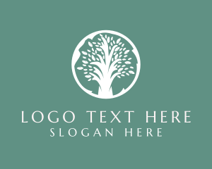 Natural Eco Tree  Logo