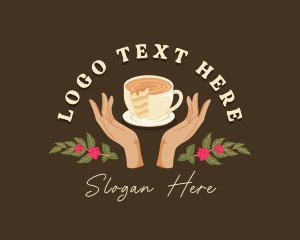 Hands - Coffee Cake Cafe logo design