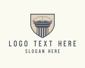 Government - Book Pillar Shield Publishing logo design