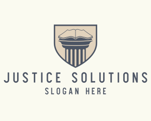 Judicial - Book Pillar Shield Publishing logo design