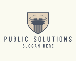 Government - Book Pillar Shield Publishing logo design