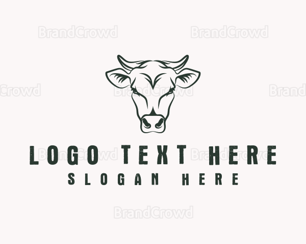 Cow Farm Livestock Logo