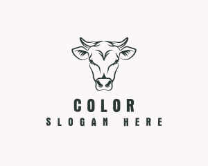 Cow Farm Livestock Logo