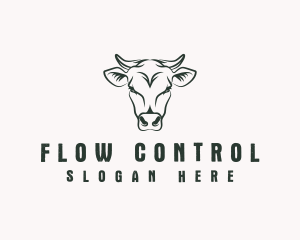 Cow Farm Livestock Logo