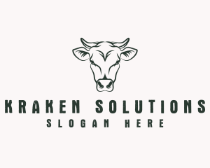 Cow Farm Livestock Logo