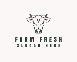 Cow Farm Livestock logo design